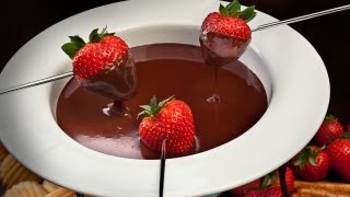 Easy Chocolate Fondue  How to Make The Easiest Way [upl. by Roxane149]