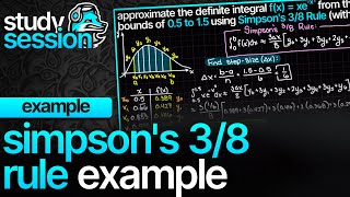 Simpson’s 38 Rule Example  Numerical Analysis [upl. by Doran]