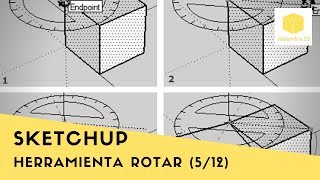 0512 TUTORIAL SKETCHUP  HERRAMIENTA GIRAR [upl. by Amsirp]