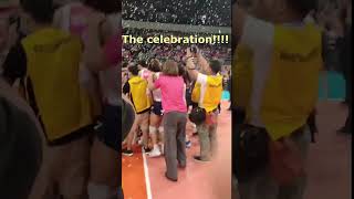 The celebration creamline vs akari FINALS  Sept 4 2024 shorts pvl2024 [upl. by Yenahpets]