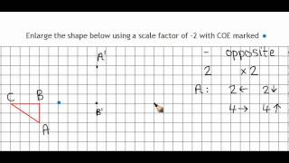 Enlargements with negative scale factors 2 [upl. by Jude]