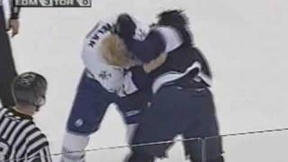 Georges Laraque vs Wade Belak Feb 11 2003 [upl. by Crim139]