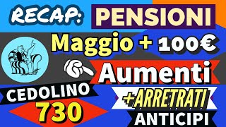 📌 RECAP 👉 PENSIONI MAGGIO ANTEPRIMA NOVITÀ ANTICIPI  100€ per chi STIME RIVALUTAZIONE 2025 [upl. by Averell]