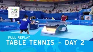 Table Tennis  Round 16 Mens Womens Singles  Full Replay  Nanjing 2014 Youth Olympic Games [upl. by Dirfliw]