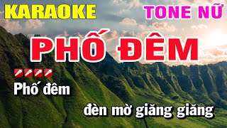 Karaoke Phố Đêm Tone Nữ Nhạc Sống  Nguyễn Linh [upl. by Ireg]