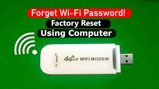 4G USB Wifi Modem Reset Using Computer  4G Lte Wifi USB Modem Factory Reset Solution With PC [upl. by Midian]