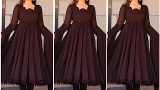 simple frock design beautiful long frock design [upl. by Aylward]