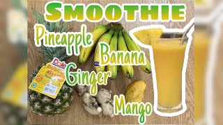 IMMUNE BOOSTER SMOOTHIE PINEAPPLE MANGO BANANA GINGER  Strides And Bites [upl. by Araminta]