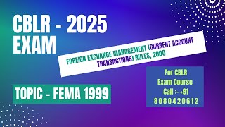 Lecture 12 I FOREIGN EXCHANGE MANAGEMENT CURRENT ACCOUNT TRANSACTIONS RULES 2000 I Section 5 [upl. by Eseuqram685]