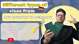 Types of visas for coming to Germany 🇩🇪 Which visa is suitable for you [upl. by Boiney]