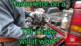 Update on the 91 GMC Trying a 43 Throttle Body to Carburetor Swap [upl. by Aihsined850]