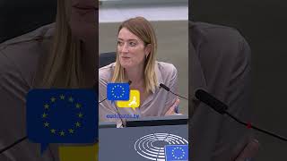 This is not the Eurovision Metsola tells MEPs singing BellaCiao to Orban Hungary viktororban [upl. by Martens70]