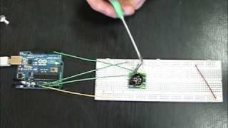 Arduino an ultrasonic range finder LVMaxSonarEZ1 [upl. by Thebault736]