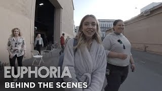 euphoria  set tour with sydney sweeney  behind the scenes of season 1  HBO [upl. by Kirt]