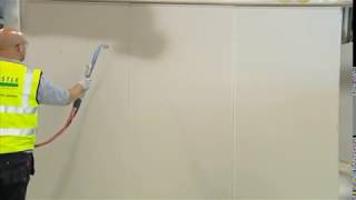 How to apply Thistle SprayFinish  Applying The Plaster  British Gypsum [upl. by Ofelia]