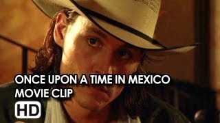 Johnny Depp in quotShooting the Cook Restoring the Balancequot Movie Clip from Once Upon a Time in Mexico [upl. by Maroney64]