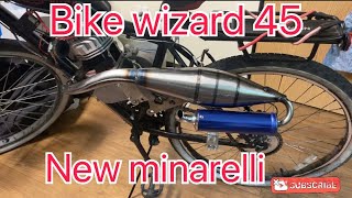 NEW minarelli motorized bike good bye yd100 bike wizard 45 [upl. by Rimahs]