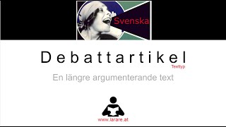 Webblektion debattartikel [upl. by Edelsten]