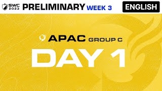 English SWC2023 ASIAPACIFIC Preliminary Group C Day 1  Summoners War [upl. by Dnomed]