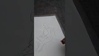 Live drowing Shorts reels drawing livedraw figuredrawing outlinedrawing [upl. by Llemrej]