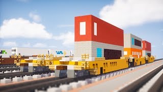 Minecraft Intermodal Container Well Car Tutorial [upl. by Ronna]