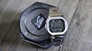 Casio GShock GMWB5000 All Metal Square Hands On Review [upl. by Arella]