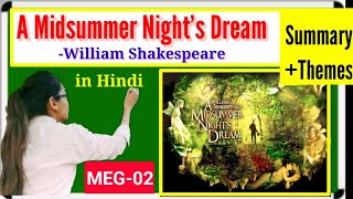 A Midsummer Nights Dream by Shakespeare in hindiSummary Themes in hindi [upl. by Tanny]