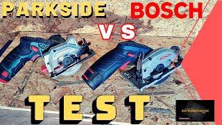 Bosch GKS 12V 26 vs Parkside PHKSA 12V Test [upl. by Rosenblum]