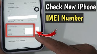 How To Check New iPhone IMEI Number [upl. by Cutlerr41]