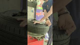 Habilead 🥰❤️💯tyre fittingtyre worknew tyreCar tyreservicenewYouTube [upl. by Elleinnad]