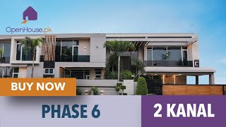 UltraLuxury 2 Kanal Fully Furnished Home Tour  DHA Phase 6  StraightLine Design amp Swimming Pool [upl. by Cletis]