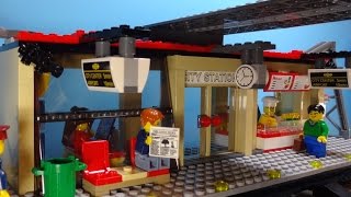 LEGO City Trains Train Station  Stop Motion [upl. by Boak]