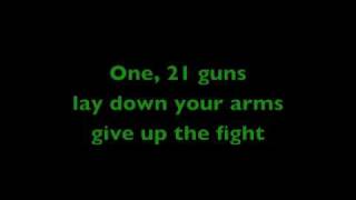 Green Day  21 guns with lyrics [upl. by Cyprian]