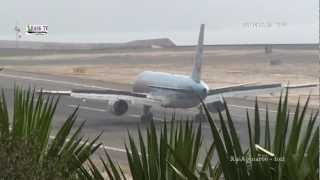 Aeroporto da MADEIRA aterragens FUNCHAL Airport landings [upl. by Eimor306]