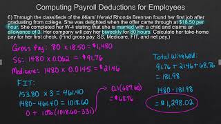 72 Calculating Payroll Deductions 2 [upl. by Franchot487]