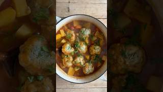 Autumn Goulash with Herby Dumplings shorts vegan autumnrecipes [upl. by Cleasta]