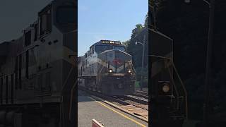 Monongahela Heritage Unit 8025 leads a trash train at Lewistown PA 09112024 [upl. by Ailefo]