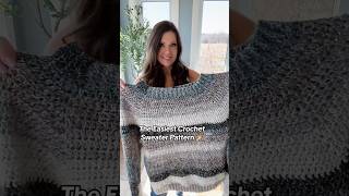 The Easiest Crochet Sweater Pattern TopDown Seamless Construction in double crochet stitches [upl. by Beaufort]