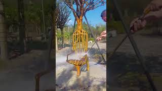 Tree chair planting process Good tools and machinery can increase work efficiency [upl. by Kindig]