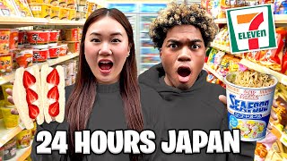 Eating at 7ELEVEN For 24 Hours in JAPAN [upl. by Notse]