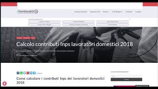 Contributi colf e badanti Inps calcolo contributi lavoratori domestici [upl. by Sakovich]