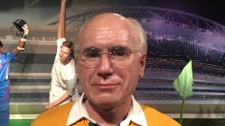 John Howard in Wallabies Jersey at Madame Tussauds Sydney [upl. by Hutner]