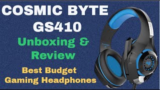 COSMIC BYTE GS410 Headphone  Unboxing and Review  Tech NJ  How to Connect Headphones With PC [upl. by Witha895]