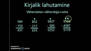 Matemaatika 3 quotKirjalik lahutaminequot Kaugõpe 2020 [upl. by Kristine217]