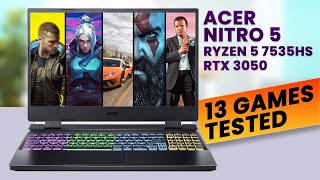 Acer Nitro 5 Ryzen 5 7535HS RTX 3050 Gaming Test 🔥 [upl. by Ainoloppa]