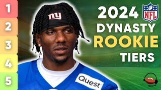 Top 40 Dynasty Rookie Rankings with Tiers including IDP  Dynasty Fantasy Football [upl. by Anibas871]