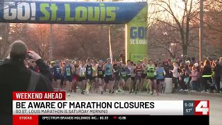 Road ramp closures for Greater St Louis Marathon [upl. by Eedna701]