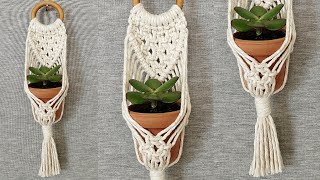 DIY mini PORTAMACETAS de MACRAME paso a paso PRINCIPIANTESDIY Macrame Plant Hanger for Beginners [upl. by Annhoj]