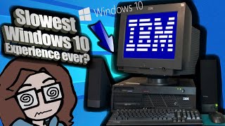 Windows 10 on a 20 YEAR OLD IBM Computer [upl. by Llennahc]