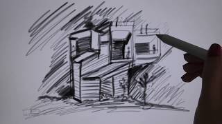 Drawing With Surface Book 2 2 Draw Cubic House With H Pen Tip [upl. by Llerahs]